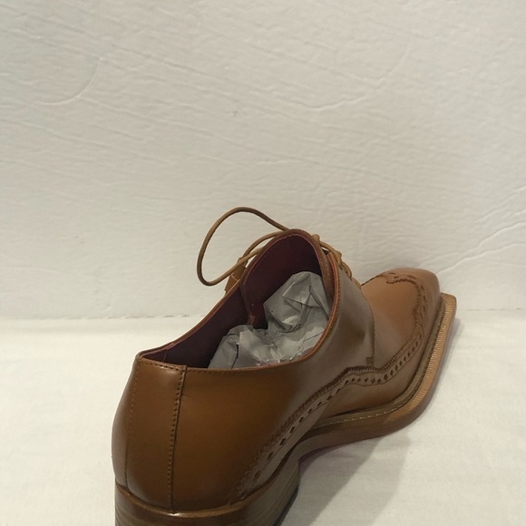 Emilio Franco shoes Italian leather cognac oxford - Picture 6 of 7